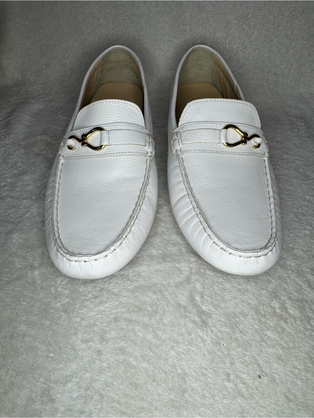 Cole Haan Nike Air White Leather Driving Loafers Size 10B - Picture 3 of 9